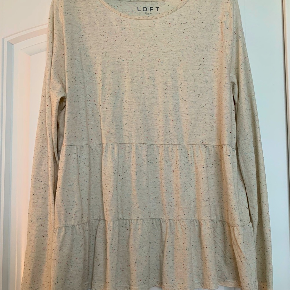 Peplum Speckled Long Sleeve